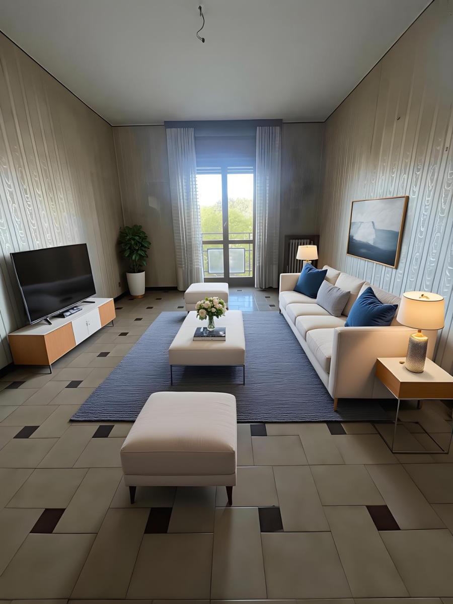 Appartamento piano alto - Render soggiorno